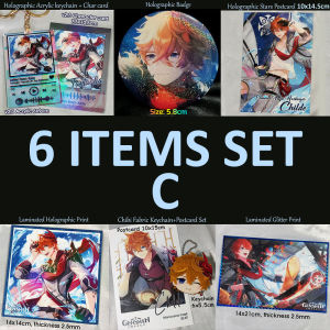 Genshin Impact Childe Merch Set Genshin Impact Merch Tartaglia Genshin Childe Genshin Impact Keychain