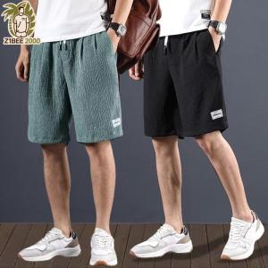 Z1BEE Mens Ice Silk Quick Dry Shorts Beach Summer Cooling Breathable Loose Fit Casual Sports Pants Black Grey Green