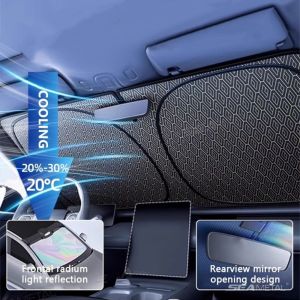 LZHDP Làm dày Bọc kính chắn gió ô tô 5 lớp Phản quang UV Tấm che nắng ô tô Phổ quát Có thể gập lại Tấm che nắng tự động Tấm che nắng phía trước