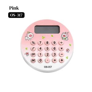🔥In Stocks🔥OS-317 Cute Round Calculator Mini Portable 8 Digit Electronic Calculator Battery Powered for Student Office