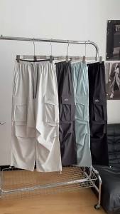 ALO New Wide-Leg Workwear Pants for Women Loose Fit Outdoor Functional Pants Quick-Dry Sun- Casual High-Waisted Pants