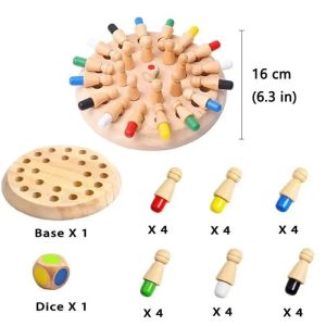 Montessori Wooden Memory Chess 3D Puzzle Memory Match Stick Chess Game Education Toy for Kids 记忆棋