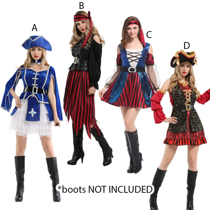 Pirate Girl Costume for Women Halloween Cosplay Piratess for Adult Female  Caribbean Pirates Party Lazada PH