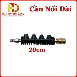 Cần nối dài 20cm có đế gắn 4 béc góc 1/4. Dùng cho máy rửa xe