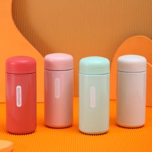 150ml Thermos Water Bottle Mini Cute Coffee Vacuum Flasks Small Thermos Cup For Kids 304 Stainless Steel Portable Travel Drink Water Bottle Holiday Gift Fadikou
