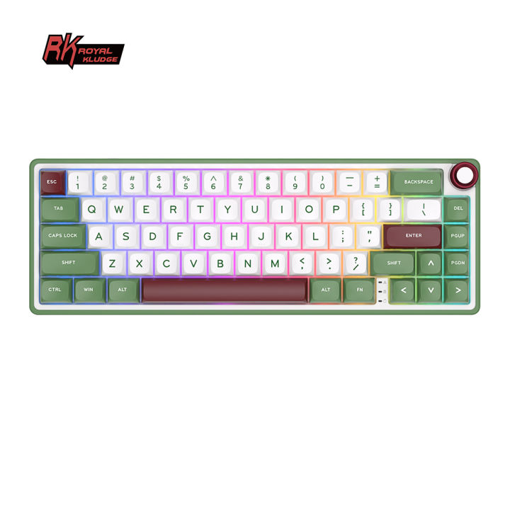 RK R65 Royal Kludge Wired Mechanical Keyboard 66 Keys 65 Gasket RGB