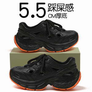 [Free Shipping] WomenS Anti-Slip Perforated Shoes For Summer Breathable With Arch Support Thick-Soled Lace-Up Suitable For Couples MenS Style