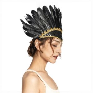 Colorful Feather Headdress Fancy Dress Headwear For Carnival Halloween Party Costume Decoration