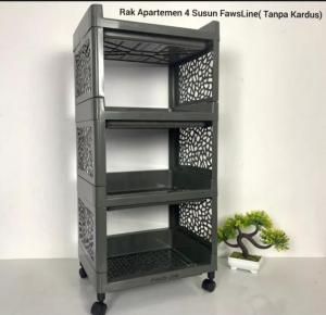 lemari plastik bongkar pasang jumbo promo murah / rak 4 susun / Rak apartemen / Rak serbaguna / Rak yoyo 4 susun
