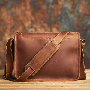 Genuine Leather Men Shoulder Bag Vintage Messenger Bags Male Crossbody Bags Mans Handbag Sling Bag For Man NASVA