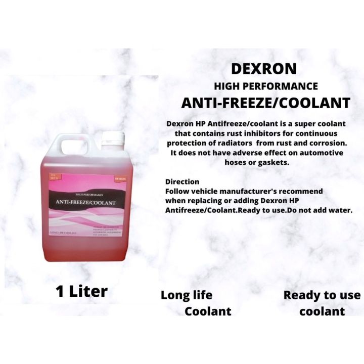 General motors parts DEXRON HIGH PERFORMANCE ANTIFREEZE COOLANT (PINK ...