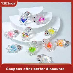 【Y2E2noa】 1PC Garden Fish Tank Miniatures Ornaments Mini Luminous Glitter Turtle Home Decoration Landscaping Crafts Glowing Turtle