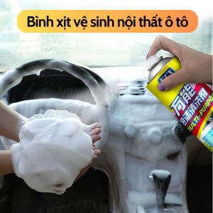 Chai Xịt Da Nỉ Vệ Sinh Nội Thất Ô Tô Dạng Bọt 650ml
