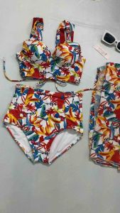 Đồ bơi nữ đi biển kèm khăn che khuyết điểm áo bơi nâng ngực phối quần lưng cao tôn dáng áo tắm bikini sài gòn