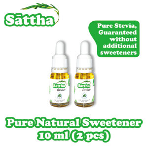 Sattha Stevia Cair Murni 10 ml x 2 pcs Pemanis Alami Gula Stevia