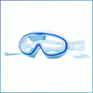 Swimsuit Waterproof and Anti-fogging Eye Protection Hd Large Frame Swimming Glasses Clear and Translucent 儿童游泳护目镜