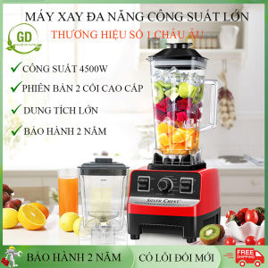 Máy xay sinh tố công nghiệp công suất lớn 4500W thiết kế bộ 6 lưỡi dao thép không gỉ chuyên dụng đa chức năng máy xay hoa quả đa năng 2 cối riêng biệt. Bảo hành 2 năm lỗi đổi mới trong 7 ngày đầu nhận sản phẩm.