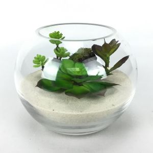 สวนโหลแก้ว ต้นไม้ปลอมมินิมอล สวนแคคตัสปลอม