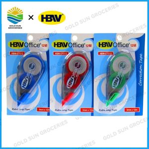 1Pcs HBW CT-512 Correction Tape 5mmx12m Color Non-Toxic Smooth Stationary School Office Supplies