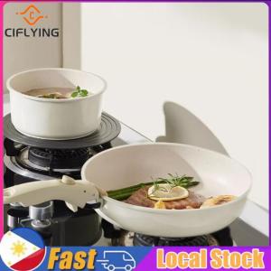6-Piece Ceramic Non-Stick Pot and Pan Set with Detachable Handles for Versatile Kitchen Use