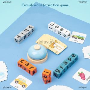 [COD] yixiayun Wooden Spell Word Toys Letter Cognitive Challenge Memory English Word Game Early Learning Educational Toys For Children