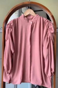 Dealova Kemeja Serut Crinkle Airflow Ukuran M L XL XXL XXXL 4XL - Blouse Jumbo - Atasan Wanita Jumbo