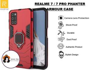 Realme 7 7 Pro Case Phanter Armour Shockproof Case With Magnet Stand Ring