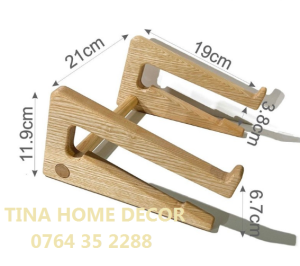 Kệ Giá đỡ 2 tầng cho laptop/macbook từ 10-13inch từ gỗ tự nhiên CAO CẤP