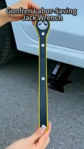 13 Ih Auto Labor-Saving Jack Ratchet Wreh for Scissors Car Jack 360 ° Swivel Tire Wheel Jack Lift Speed Handle Repaire Tool for Small Car/Vans/Travel/SUVsCross He with Converter