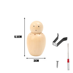 Car Air Freshener Wooden Doll Diffuser Essential Oil Vent Clip Auto Aromatherapy Perfume Holder Natural Wood Car Interior Accessories