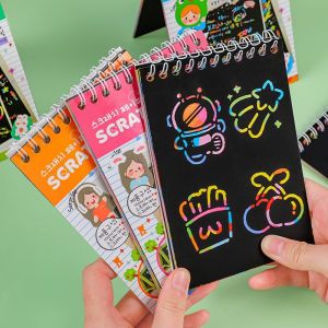 NOTE Book Buku Gambar Gores Magic Warna Warni Kecil Black Cardboard Edukasi SCRATCH PAPER NOTE/Scratch Note Mini / Buku Gambar Mini Tulis Gores Ajaib Colourfull / Buku Magic Warna Colourful Scratch Note Kecil