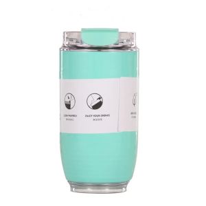 Bình Cà Phê 320ml Chất Liệu Thép Không Rỉ - Bình Giữ Nhiệt 3 Lớp Siêu Cute - Bình Nước Màu Sắc Tươi Trẻ