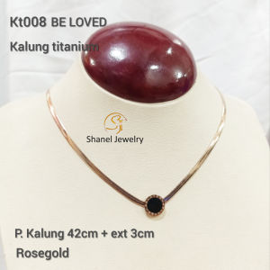 Kalung Titanium Ori Pipih Liontin Bulat Elegan Anti karat Anti Alergi Perhiasan Fashion Premium kt008