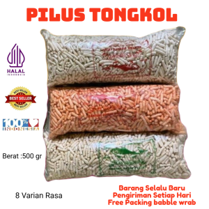 KERUPUK PILUS TONGKOL 1 BAL 500 Gr PILUS TONGKOL GURIH ENAK HALAL