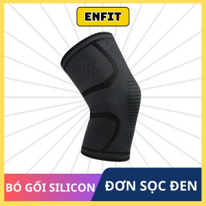 Bó Gối Có Silicone Chống Trượt Bảo Vệ Khớp Gối Trong Thể Thao Cầu Lông Bóng Chuyền Bóng Đá Size M/L/XL Dành Cho Người Tập Gym Đạp Xe