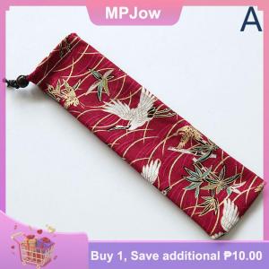 【MPJow】 Japan Style Cutlery Bag Reusable Travel Drawstring Pouch for Kitchen Tableware Fork Spoon Bamboo Chopsticks Cleaning Brush