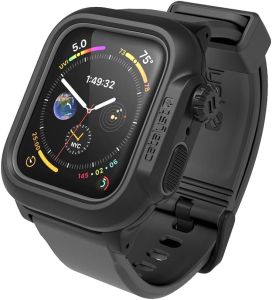 Catalyst 330ft Waterproof Case for Watch Series SE 6/5/4 44mm 100% Premium Soft Silicone Watch Band Shock Proof Rugged case Microfiber Cloth Included – (Grey)