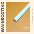 Wainscoting (Angle Cut to Size) - Point 16mm - Solid White - Paintable. 