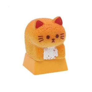 Unique Kitten and Bread Themed Keycap for Mechanical Keyboards Durability Resin Construction Easy Installation