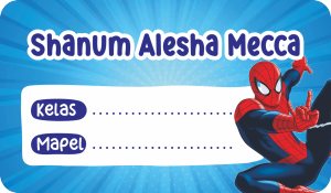 Stiker Label Nama Buku Pelajaran Custom