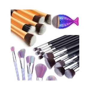 [Local Seller] Real Technique Inspired Make Up Brushes Brush Pastel Mermaid 10pcs Unicorn 7pcs Ombre 5 pcs Gold 32pcs Professional Set