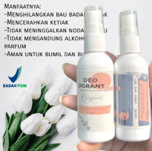 BPOM 60 ML New Deodorant Spray 60 ml Menghilangkan bau badan dan mencerahkan ketiak