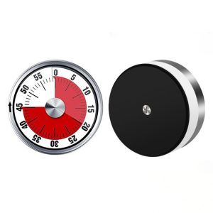 WENTIVV Stainless Steel Mechanical Timer ic Sounding Rotating Timer Kitchen Tool Adsorbable Alarm Clock For Study Cooking Baking