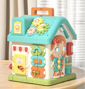 6SIDED Toddler Montessori Activity House Toy Interactive Sensory Play Cube Early Learning Educational Playhouse for Baby Fine Motor & Life Skill Training
