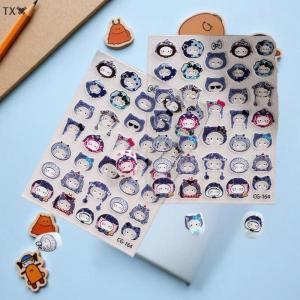 TX🏮💓🧧 1 cái dễ thương cao bồi Hello Kitty báo in hat Nail Art Sticker mèo đầu móng đề can phim hoạt hình ngón tay cái Kitty Nail Art phụ kiện