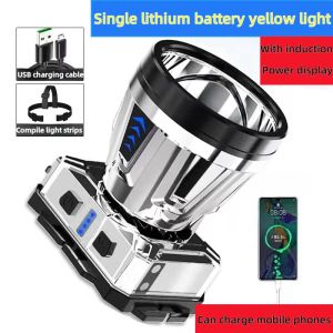 Strong Light Rechargeable Headlight LED Headlamp Strong Light Super Bright Head-Mounted Outdoor go fishing Night Fishing
