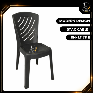 PLASTIC DINING CHAIR BLACK/ KERUSI MAKAN PLASTIK HITAM SH-M178E PICKUP