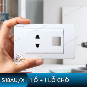 Công tắc ổ cắm Sino Vanlock S18A (Dòng hạt vuông) chính hãng: Ổ cắm công tắc 1 chiều 2 chiều đèn báo công tắc 20A
