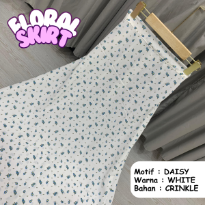 ADHIVA.ID - ROK JUMBO FLORA MOTIF BUNGA BB 40-90KG  SAKURA PATTERN KOREAN MIDI SKIRT HIGHTWEST DAILY