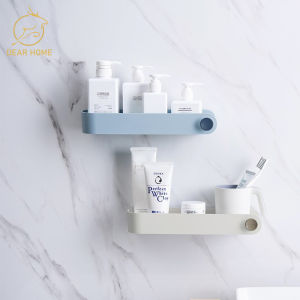 Dear Home ชั้นวางของติดผนัง ที่วางของเข้ามุมสามเเหลียมติดผนังไม่ต้องเจาะ ชั้นวางของในห้องน้ํา ชั้นวางของ ที่วางของ